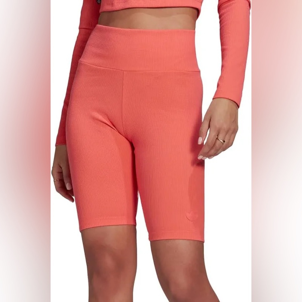 Adidas Women's Two Colored Rib Short Tights - Picture 5 of 8